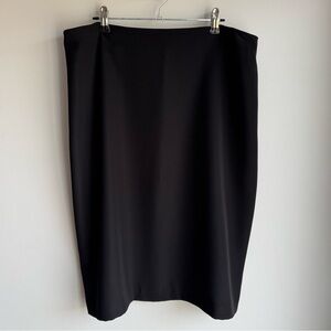 Joseph Ribkoff Knee Length Skirt Sz 14 Black Capsule Classic Stretch Timeless